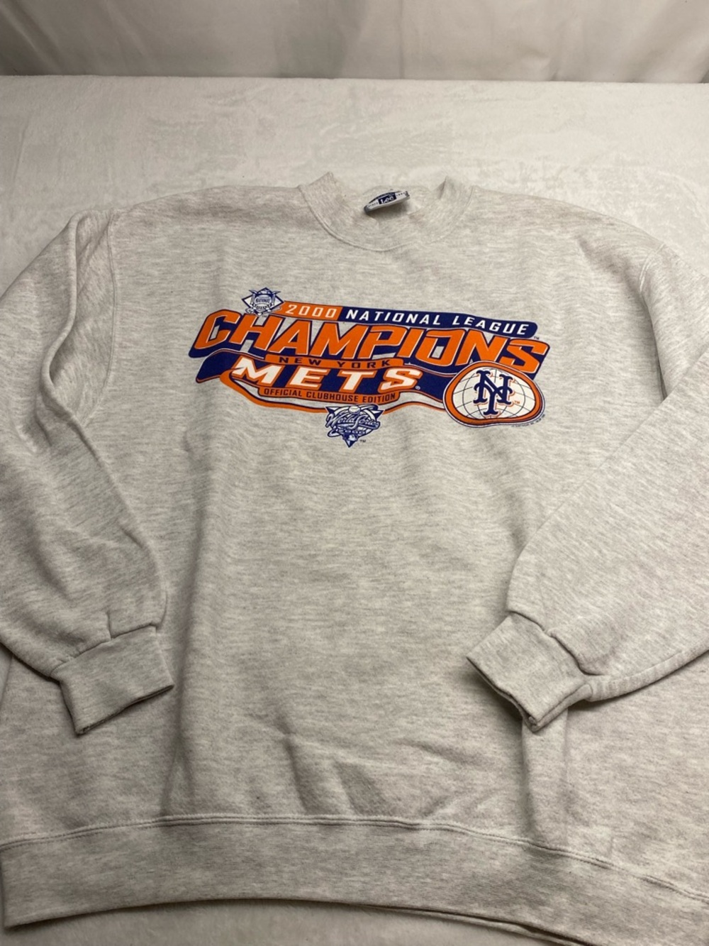 Vintage Lee Sports Crewneck New Your Mets 2000 Championship Size Large